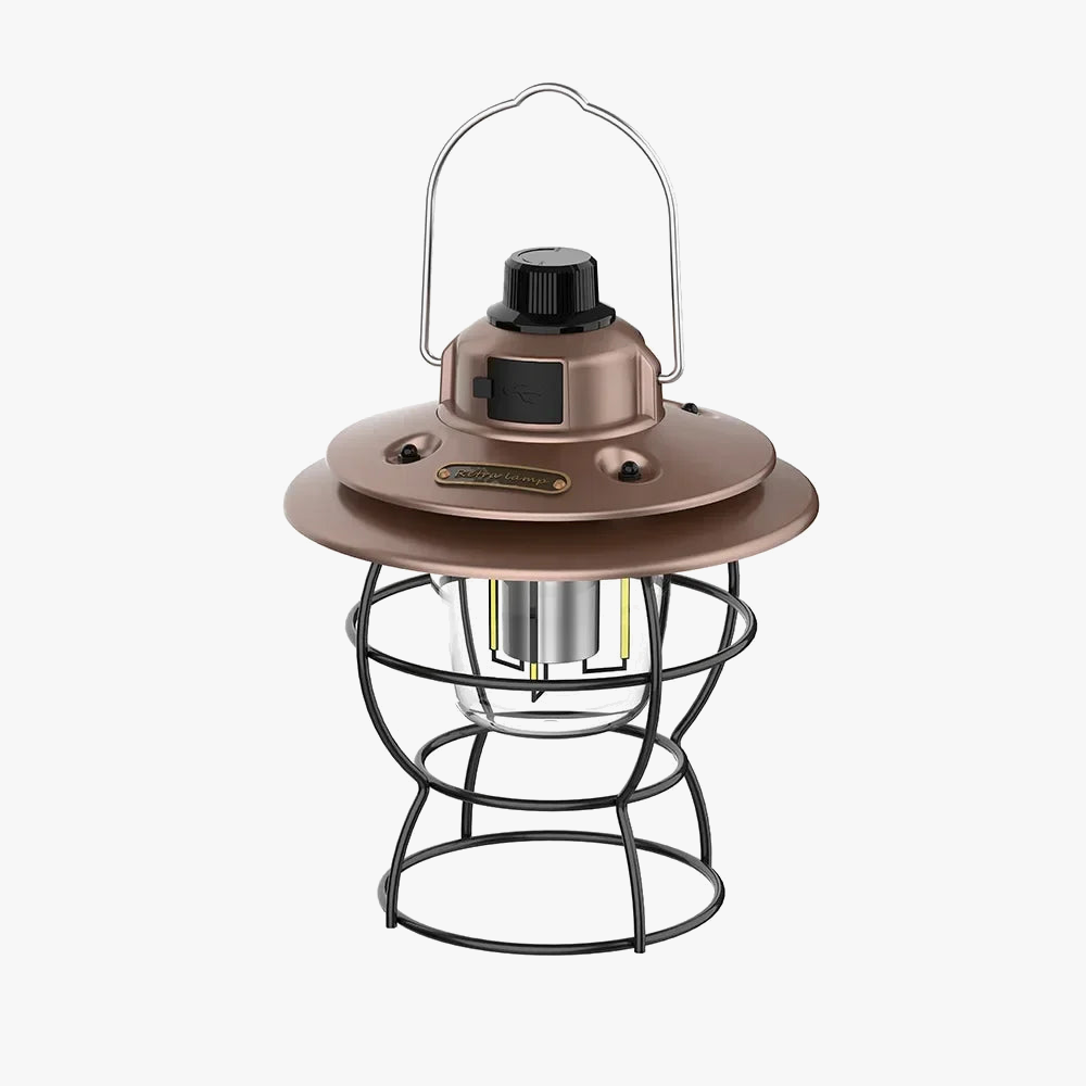 lanterne de camping rétro rechargeable portable avec usb 3 modes
