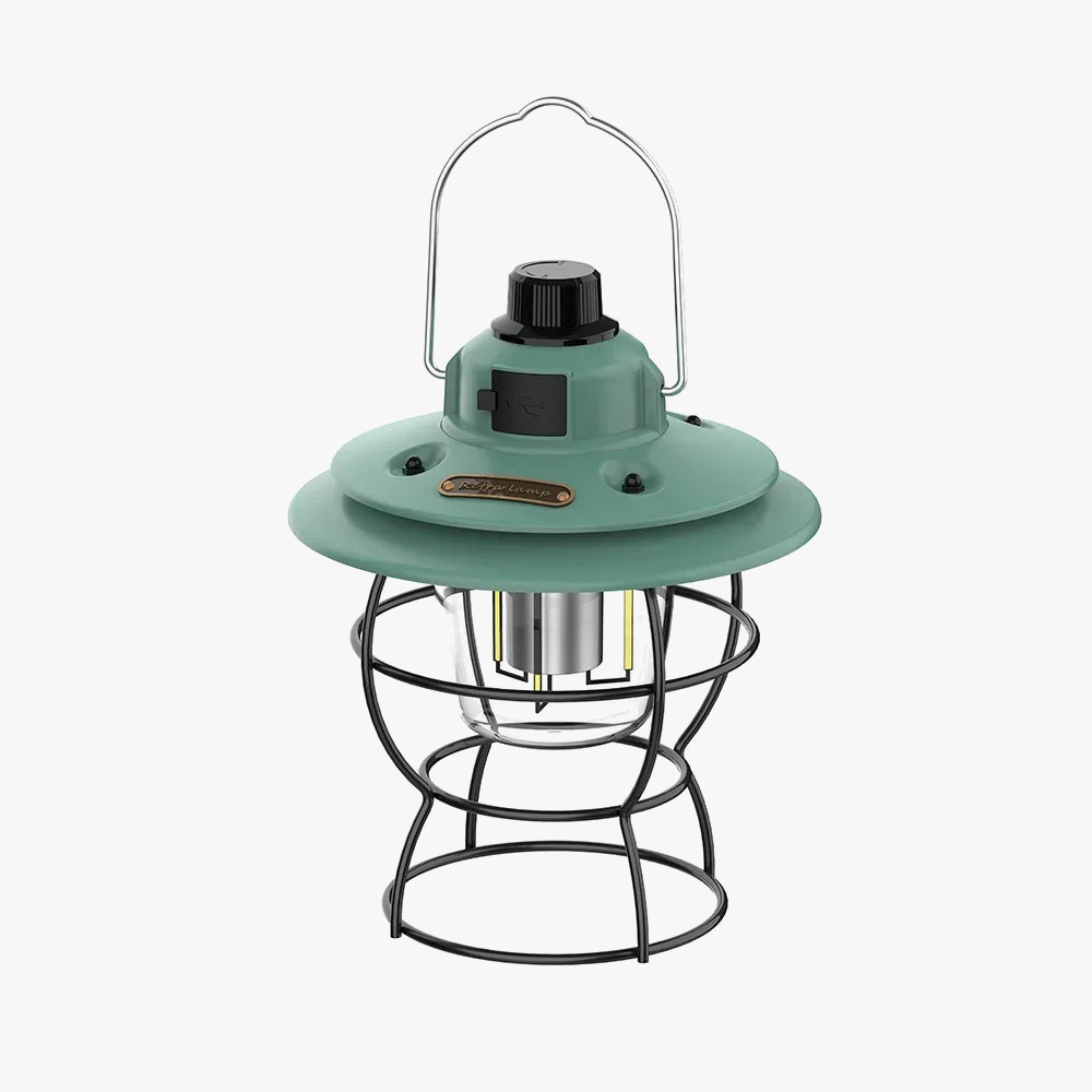 lanterne de camping rétro rechargeable portable avec usb 3 modes