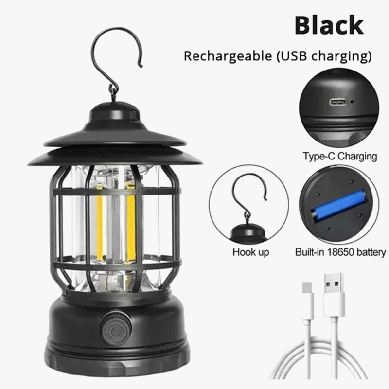 lanterne de camping rechargeable étanche pour randonnée et pêche