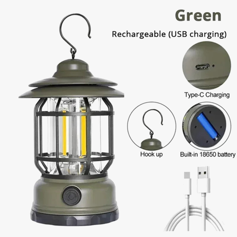 lanterne de camping rechargeable étanche pour randonnée et pêche