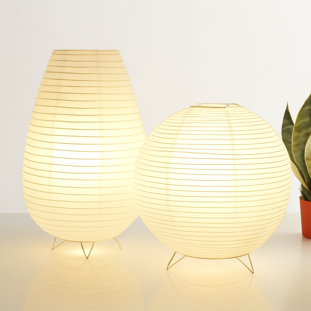 Lanterne en papier nordique lampe de Table Style japonais moderne salon bureau chambre chevet LED éclairage de nuit décor
