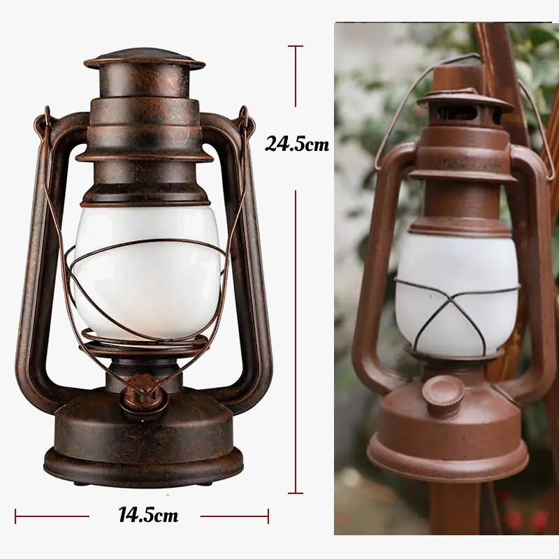 lanterne rétro portable pour camping lampe à pétrole à flamme dynamique