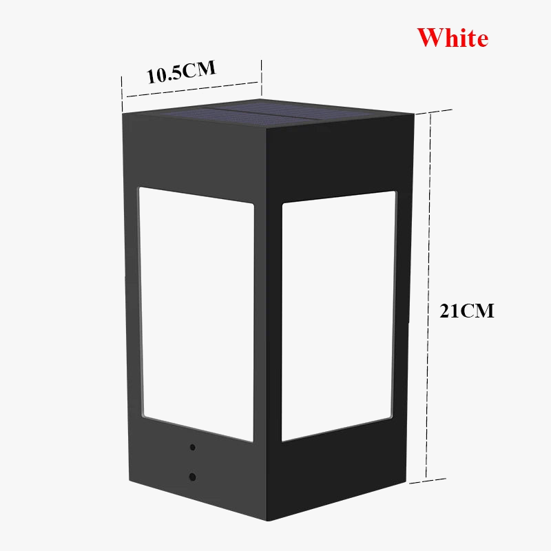 lanterne solaire colonne décorative pour jardin et extérieur