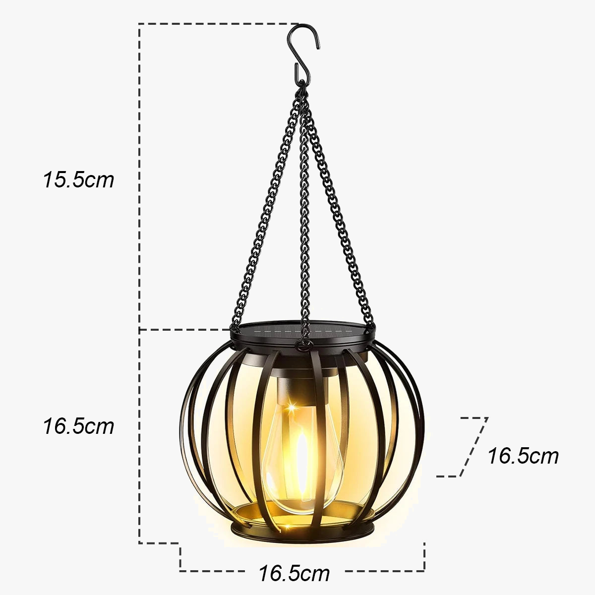 lanterne solaire à led avec capteur lumière pour jardin extérieur
