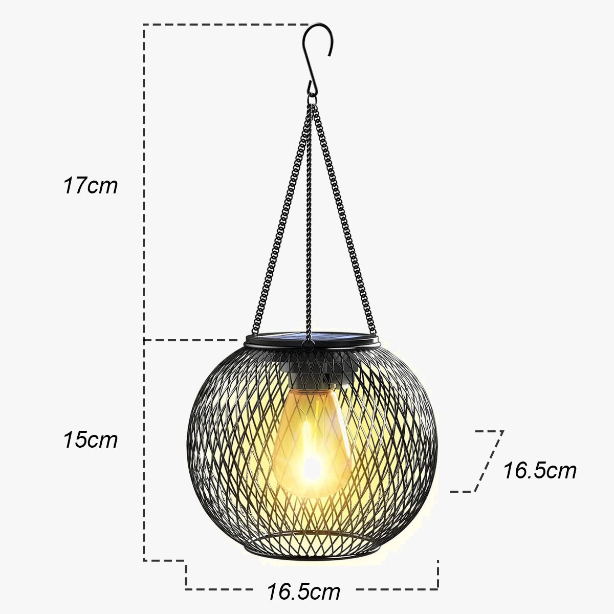 lanterne solaire à led avec capteur lumière pour jardin extérieur
