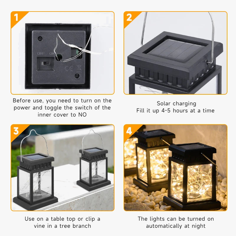 lanterne solaire led décorative pour jardin et festivals