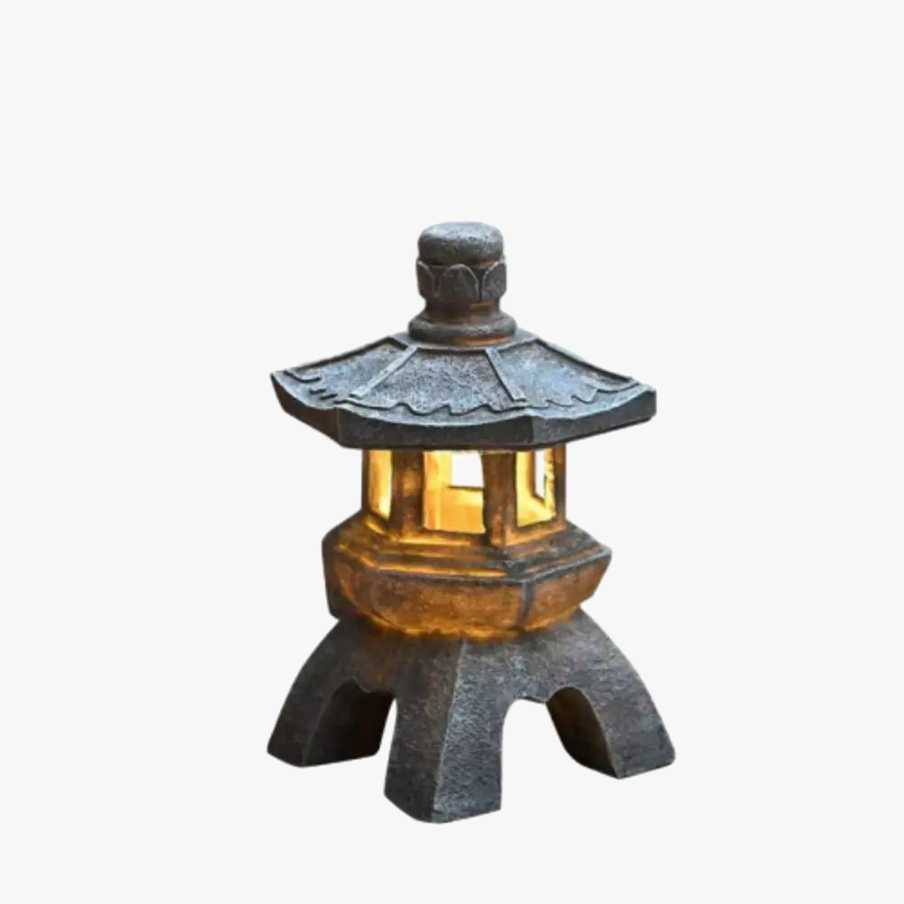 lanterne solaire pagoda étanche pour jardin et terrasse zen