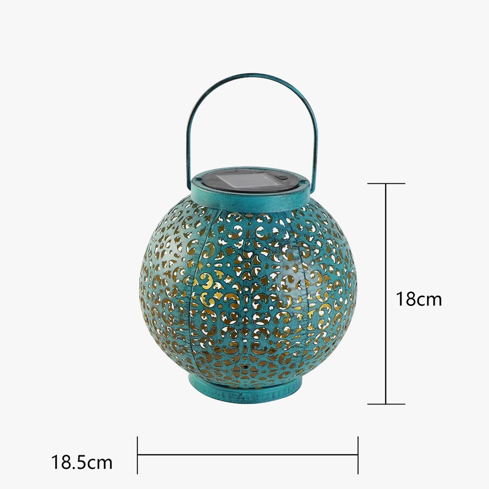 lanterne solaire suspendue en métal pour jardin et patio