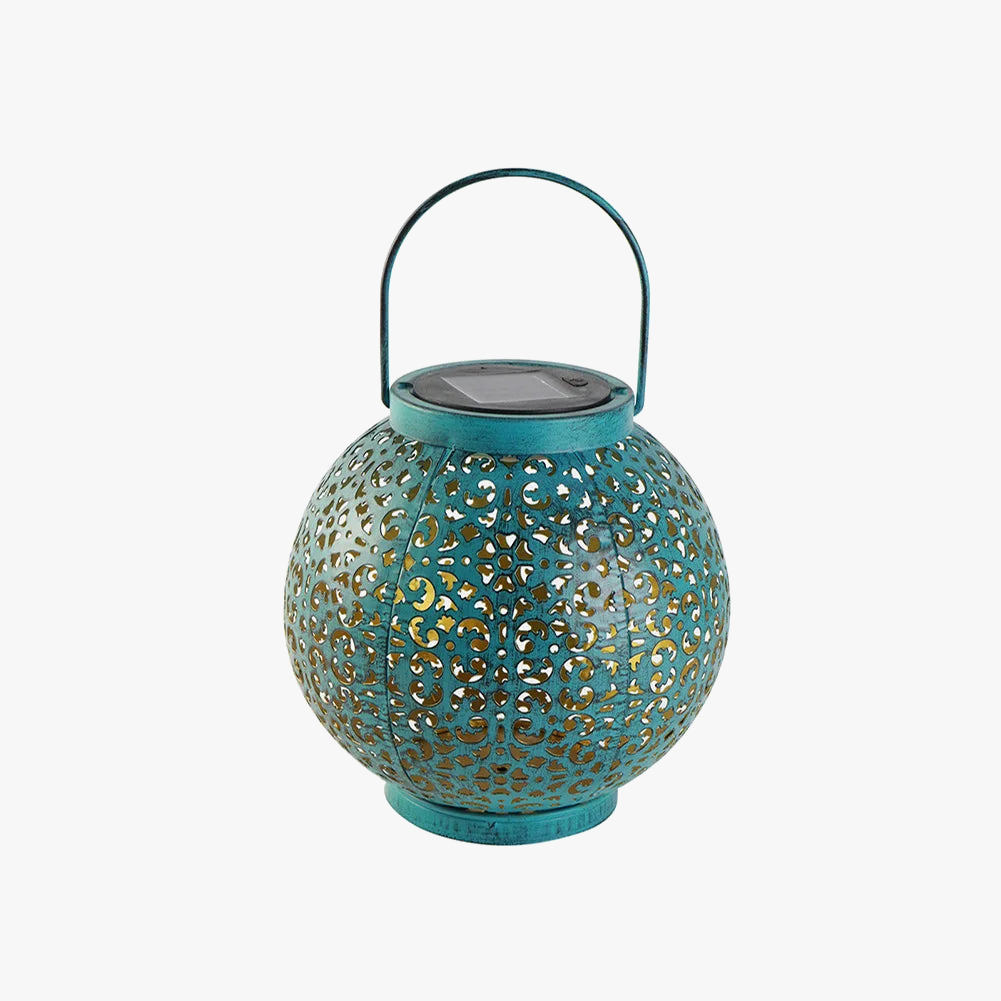 lanterne solaire suspendue en métal pour jardin et patio