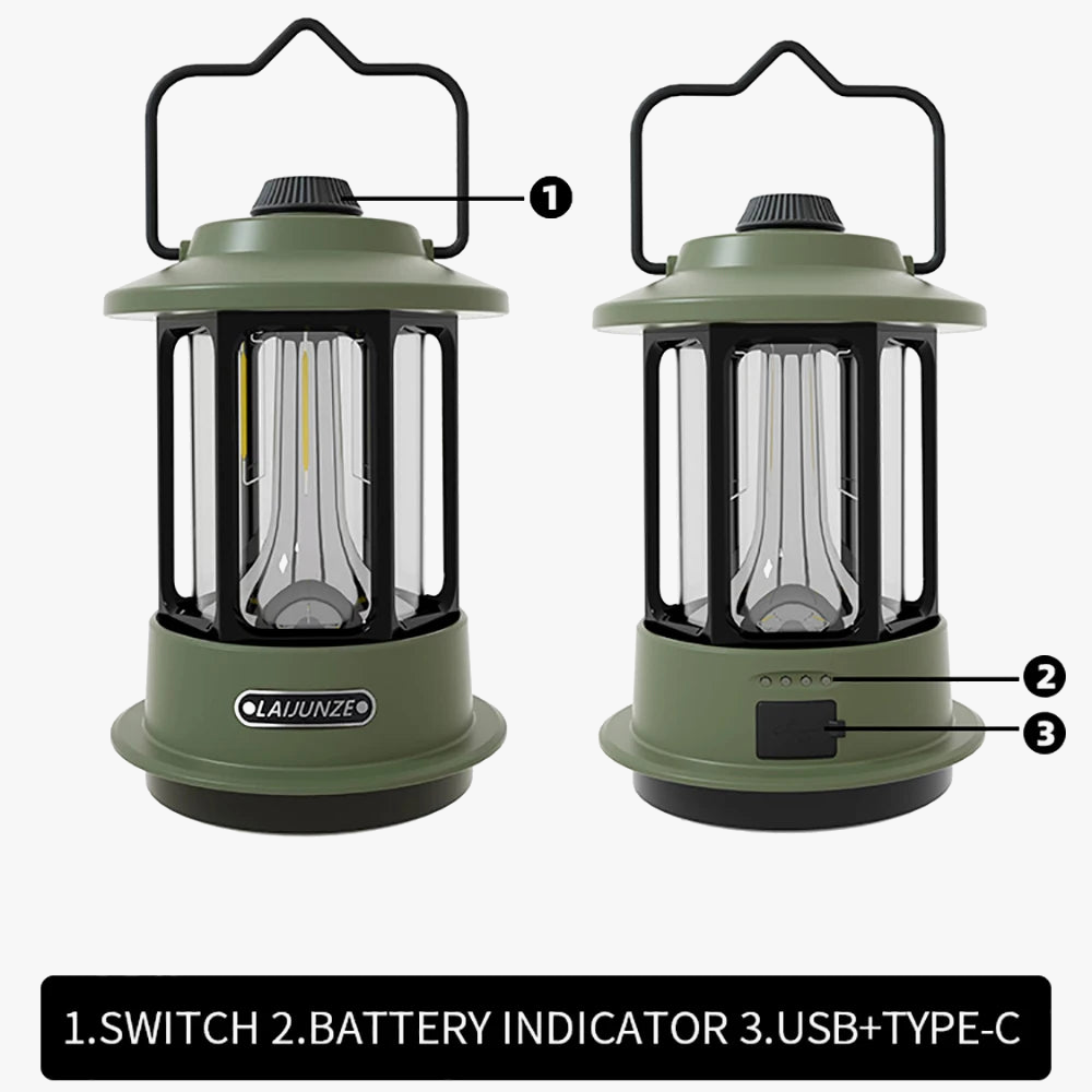 lanterne suspendue vintage légère rechargeable pour extérieur