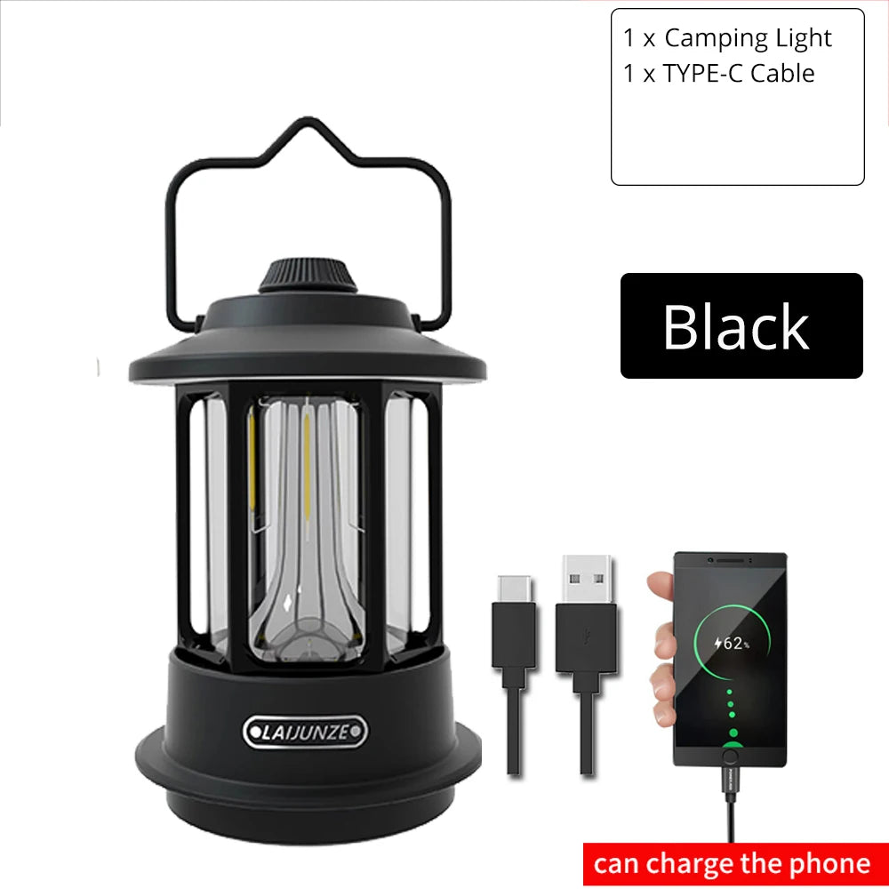 lanterne suspendue vintage légère rechargeable pour extérieur