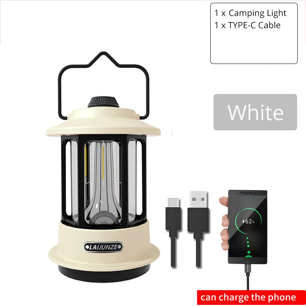 lanterne suspendue vintage légère rechargeable pour extérieur