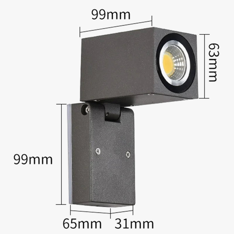 Applique murale LED 5W extérieure réglable pliante étanche IP65