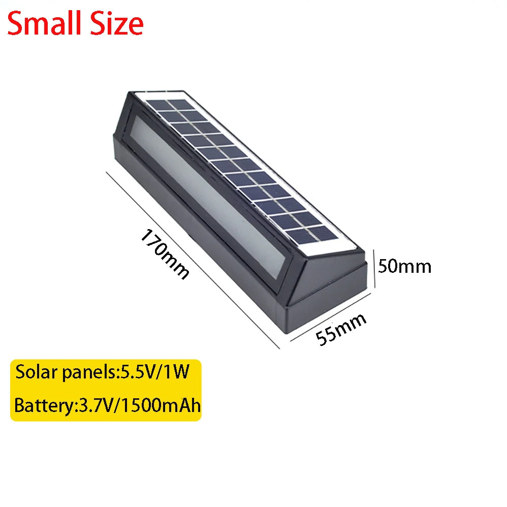 LED Applique murale solaire batterie au Lithium 3.7V 2200mAh IP65 étanche extérieure moderne minimalisme Style lampe porche jardin lumières