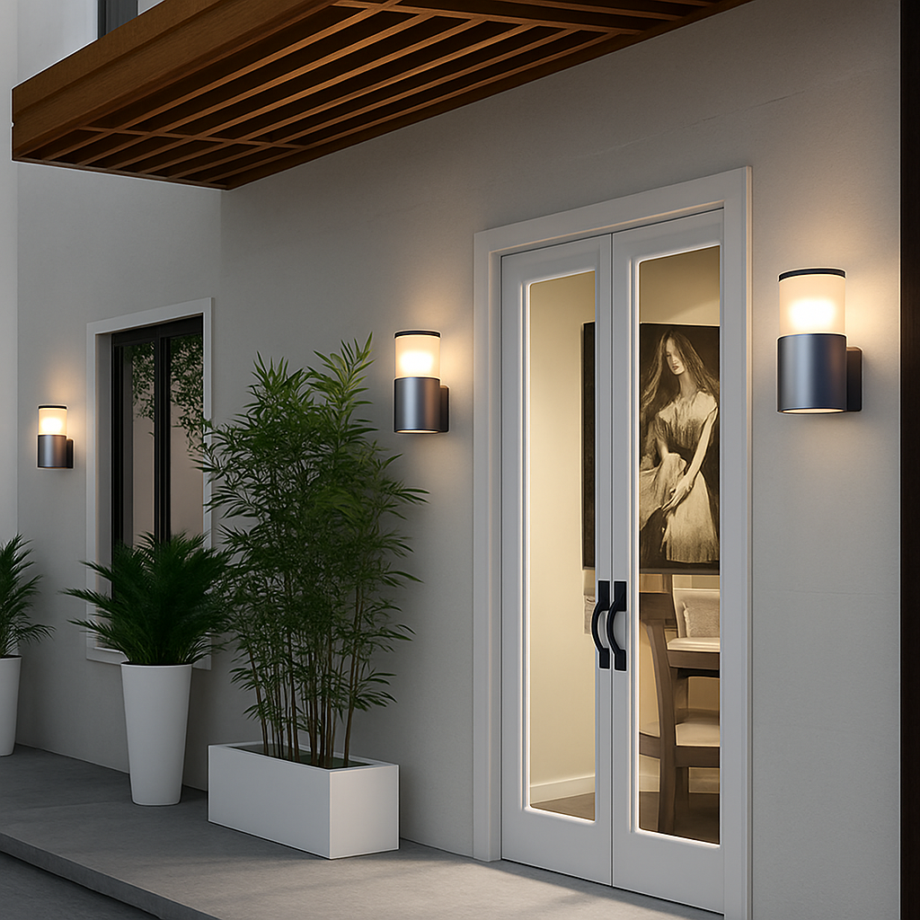 LED appliques extérieures E27 étanche porche lumière 12W AC85-265V couloir allée applique murale pour jardin cour balcon lampes