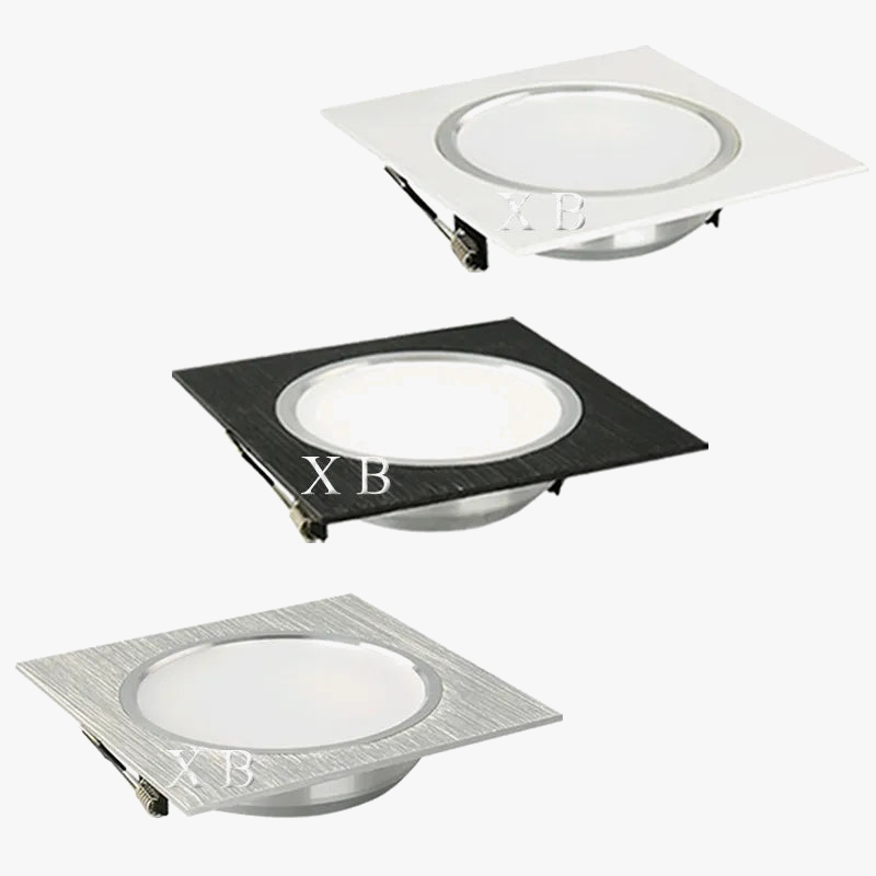 Spot LED carré encastré lumières 3W 5W 7W 9W 12W LED pour cuisine/maison/bureau/salon éclairage intérieur