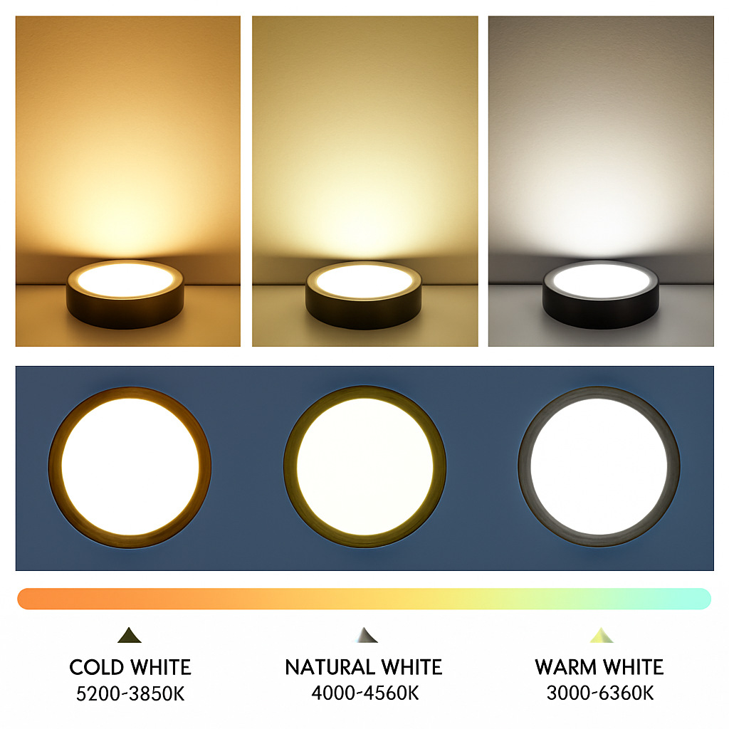 led downlight ultra mince monté en surface moderne