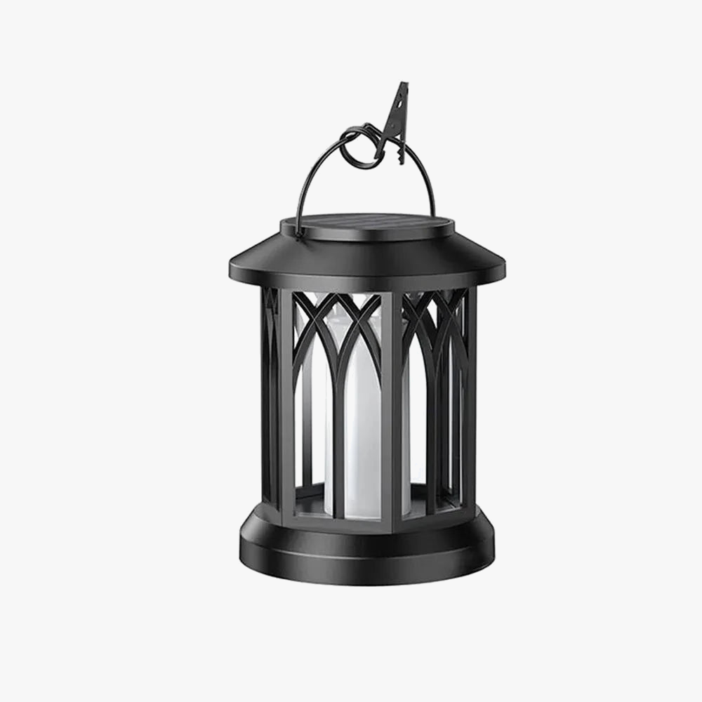 led lampe flamme simulation énergie solaire pince murale extérieure étanche paysage noël jardin