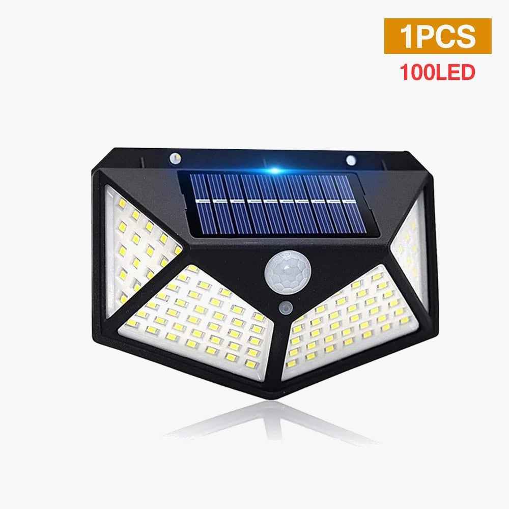 led lumière solaire extérieure étanche avec capteur de mouvement 3 modes