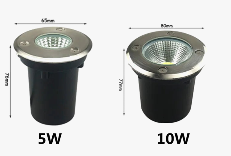 LED lumière souterraine 5W 10W 15W 20W 30W extérieur IP67 étanche sol jardin chemin sol enterré cour Spot paysage 220v Dc12v