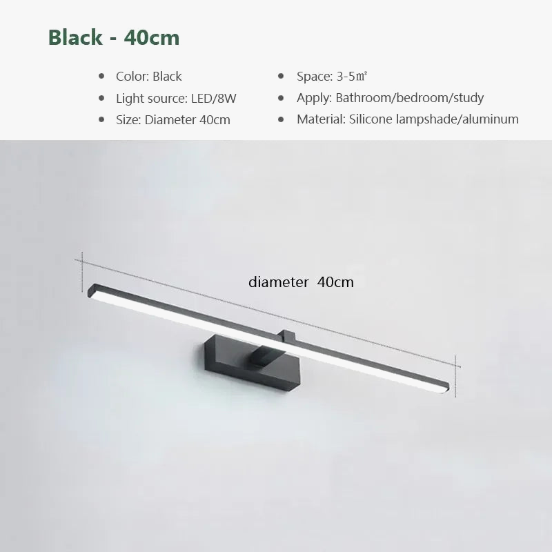 Applique murale Led pour miroir lumières salle de bain étanche