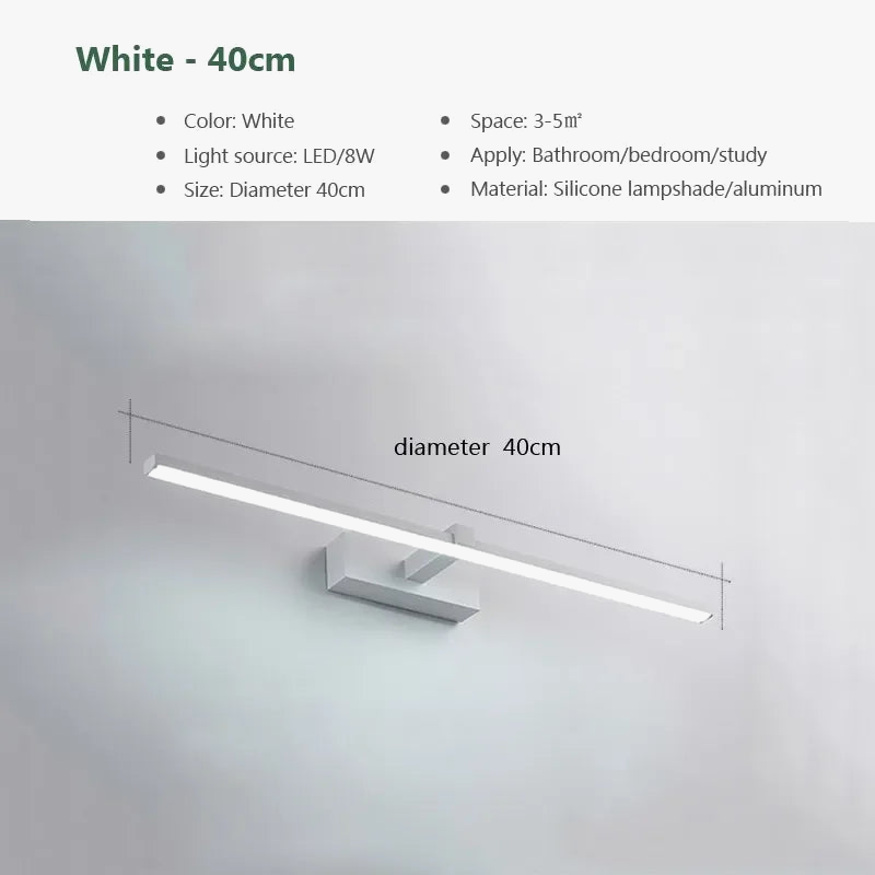 Applique murale Led pour miroir lumières salle de bain étanche