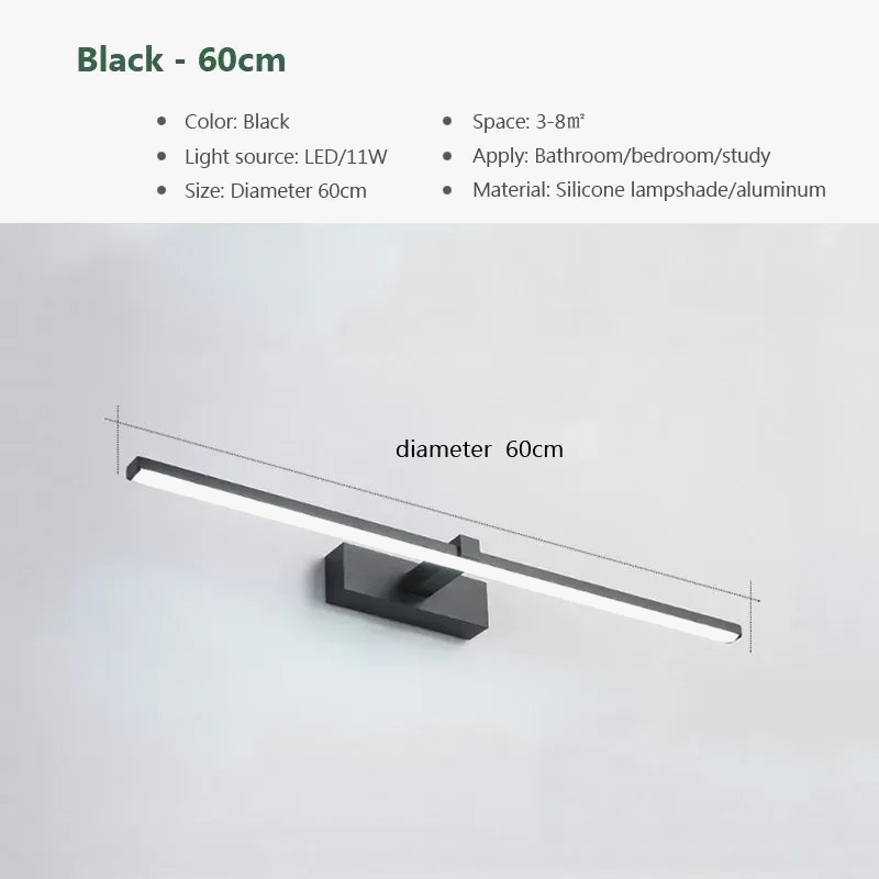 Applique murale Led pour miroir lumières salle de bain étanche