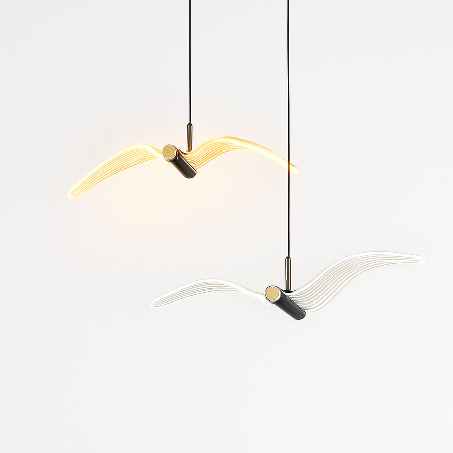 Led mouette suspension lumières chambre chevet fond tenture murale lampes pour plafond créatif décor à la maison Suspension Luminaire