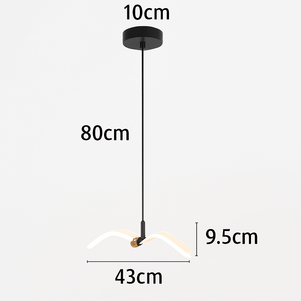 Led mouette suspension lumières chambre chevet fond tenture murale lampes pour plafond créatif décor à la maison Suspension Luminaire