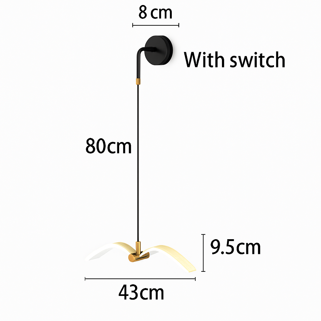 Led mouette suspension lumières chambre chevet fond tenture murale lampes pour plafond créatif décor à la maison Suspension Luminaire