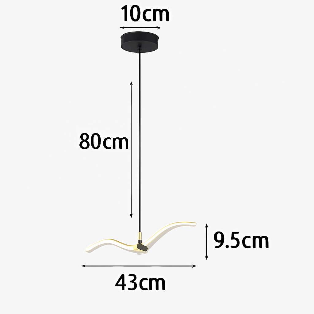 Led mouette suspension lumières chambre chevet fond tenture murale lampes pour plafond créatif décor à la maison Suspension Luminaire