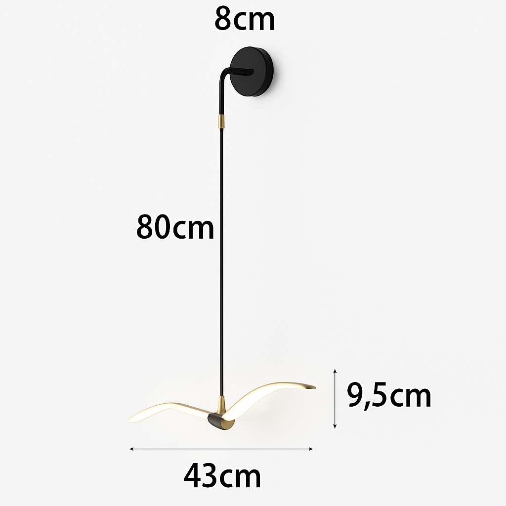 Led mouette suspension lumières chambre chevet fond tenture murale lampes pour plafond créatif décor à la maison Suspension Luminaire