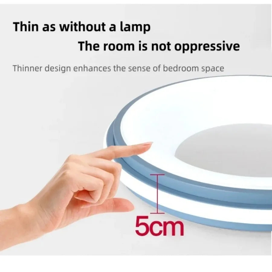 LED Nordique Macaron Plafonnier Moderne Créatif Couleur Circulaire Luminaire Chambre Chambre D'enfant Salon Lampe À La Maison