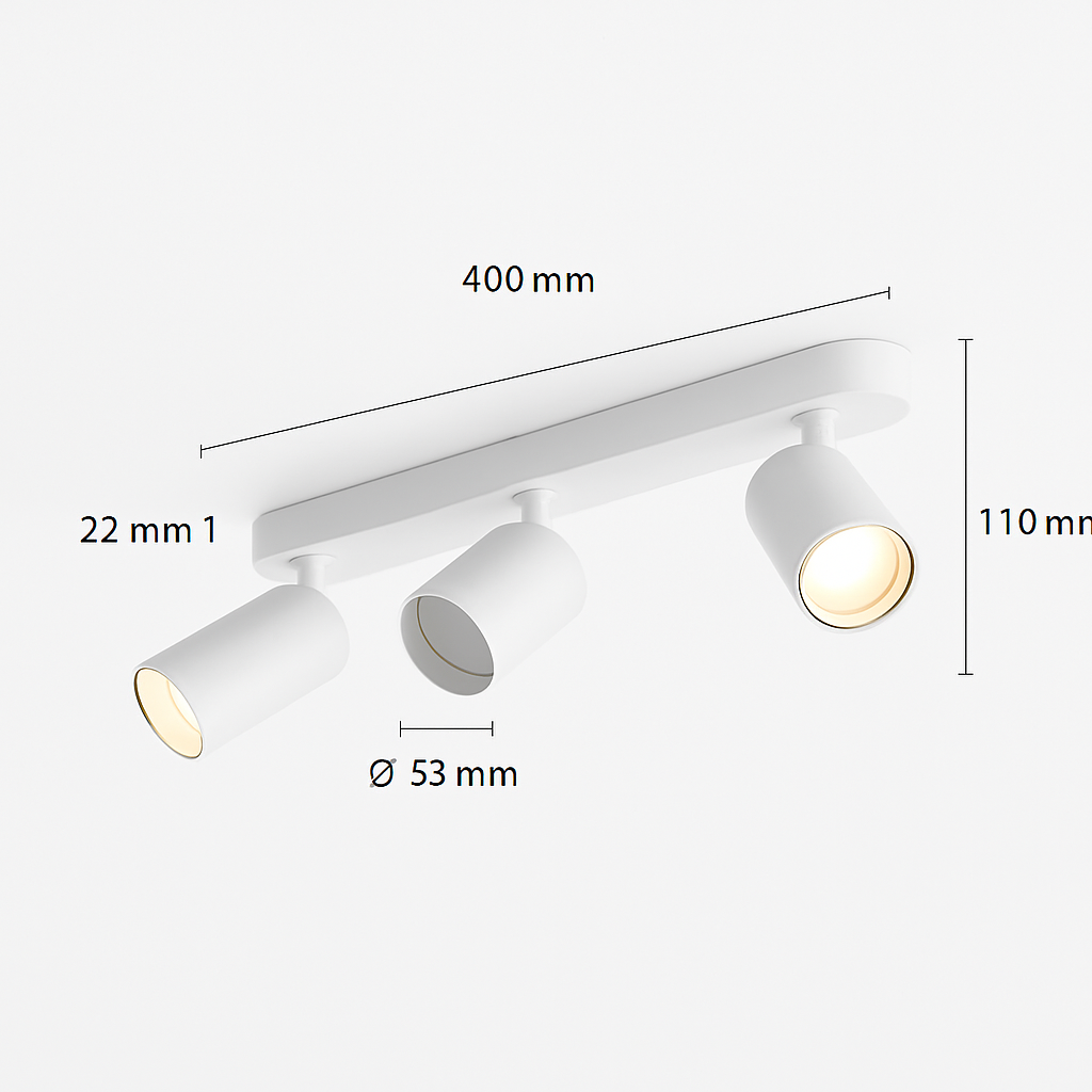 led projecteur spots monté surface piste plafonnier cob spot 2 têtes 3 têtes