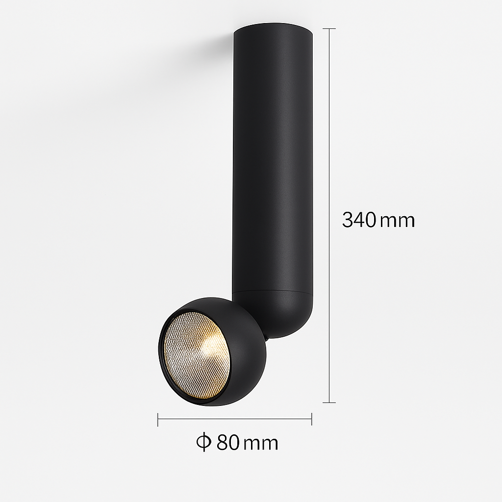 led projecteur surface 355 degrés angle réglable cri 90 rotatif