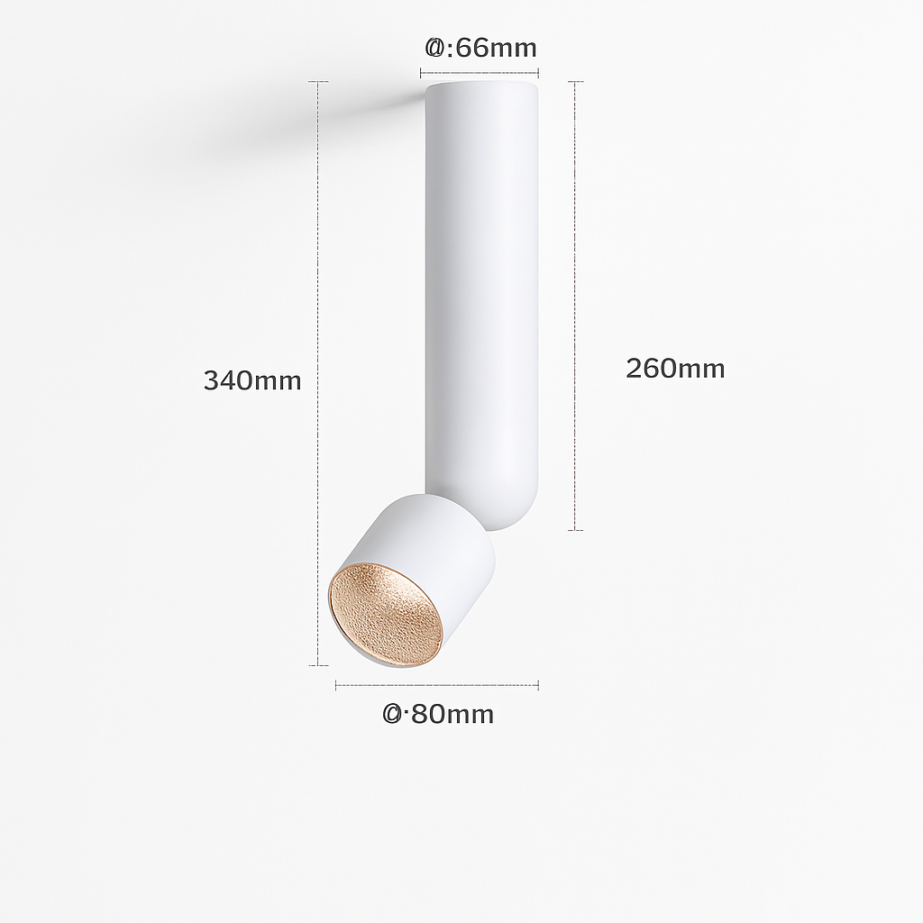 led projecteur surface 355 degrés angle réglable cri 90 rotatif