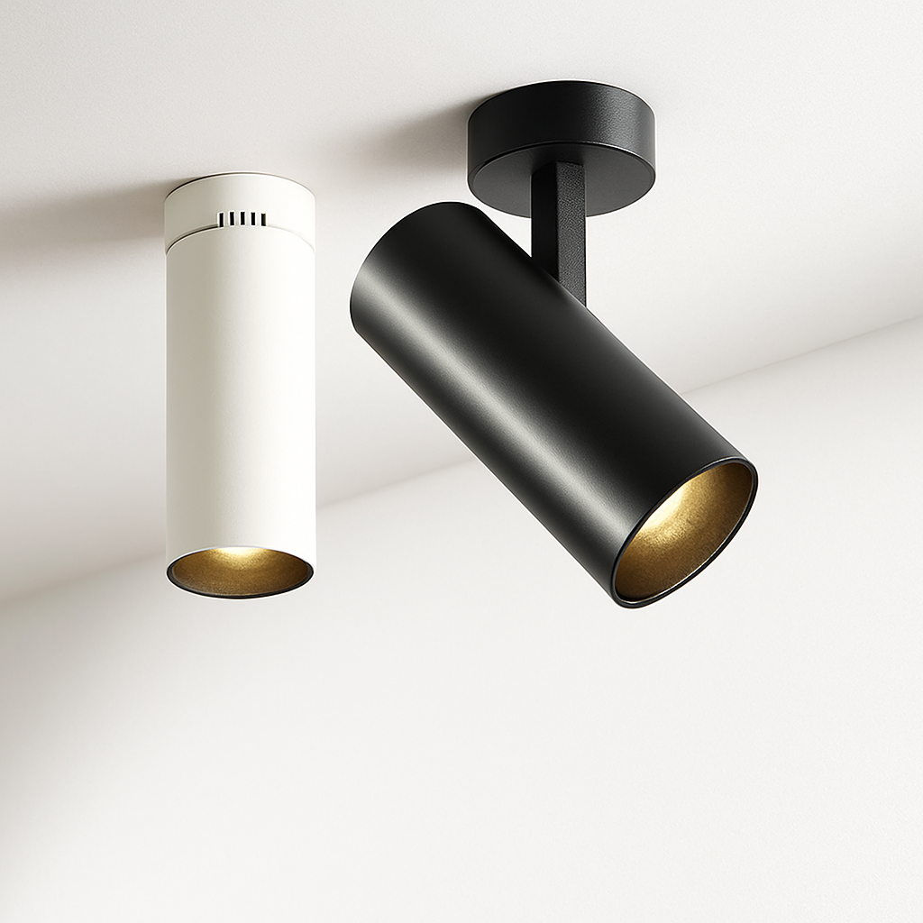 Les Downlights LED COB montés en Surface pliables et rotatifs à 360 ° plafonniers LED 10W15W20W lampes LED éclairage de fond