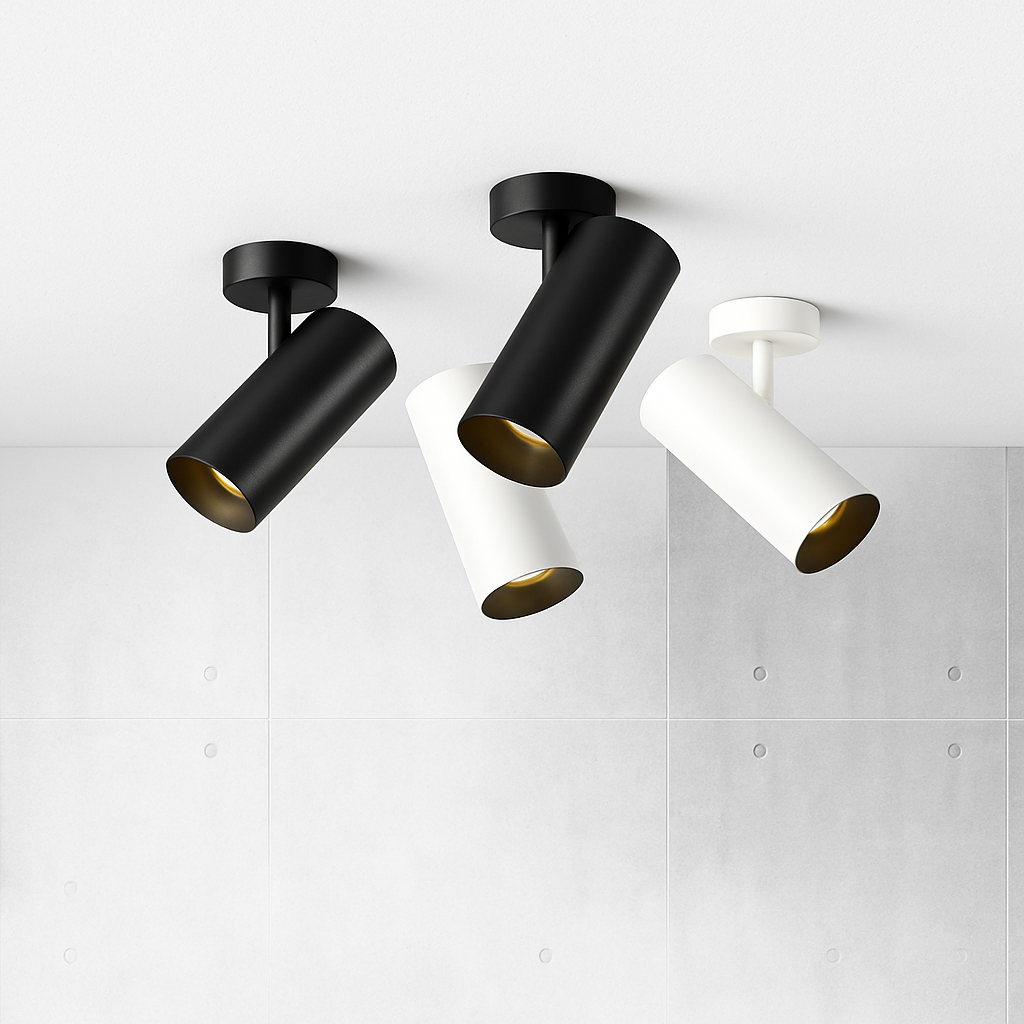 Les Downlights LED COB montés en Surface pliables et rotatifs à 360 ° plafonniers LED 10W15W20W lampes LED éclairage de fond