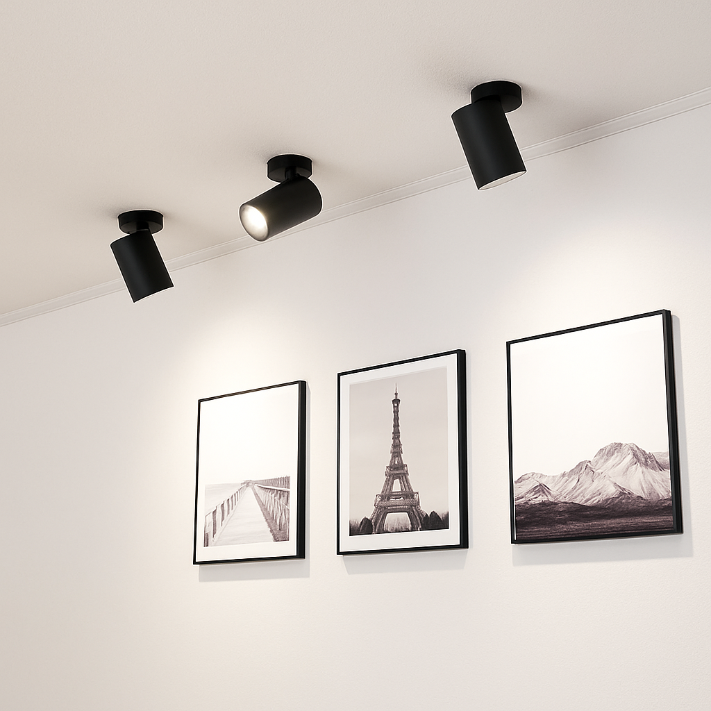 Les Downlights LED COB montés en Surface pliables et rotatifs à 360 ° plafonniers LED 10W15W20W lampes LED éclairage de fond