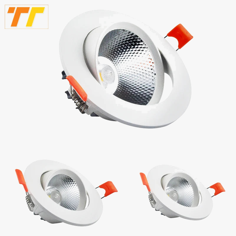 Spot LED à intensité variable 7W 9W spots 12W 15W AC90V-260V 5W 18W 24W COB puce encastré plafonniers pour l'éclairage de la maison
