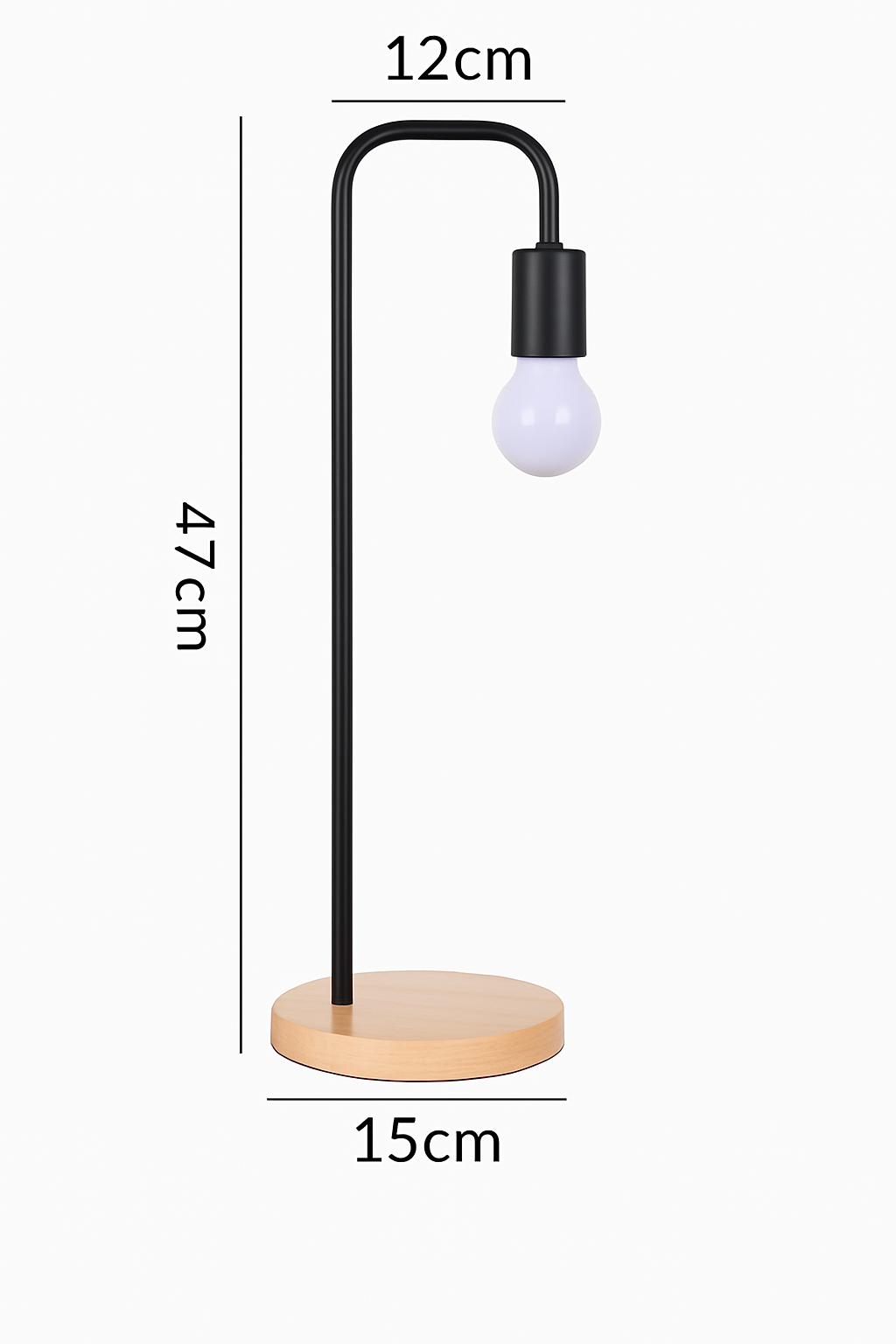 Loft lampe de bureau Vintage E27 noir blanc tige de fer campagne américaine lampes de Table en bois nordique chevet lecture luminaire