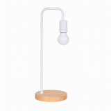 Loft lampe de bureau Vintage E27 noir blanc tige de fer campagne américaine lampes de Table en bois nordique chevet lecture luminaire