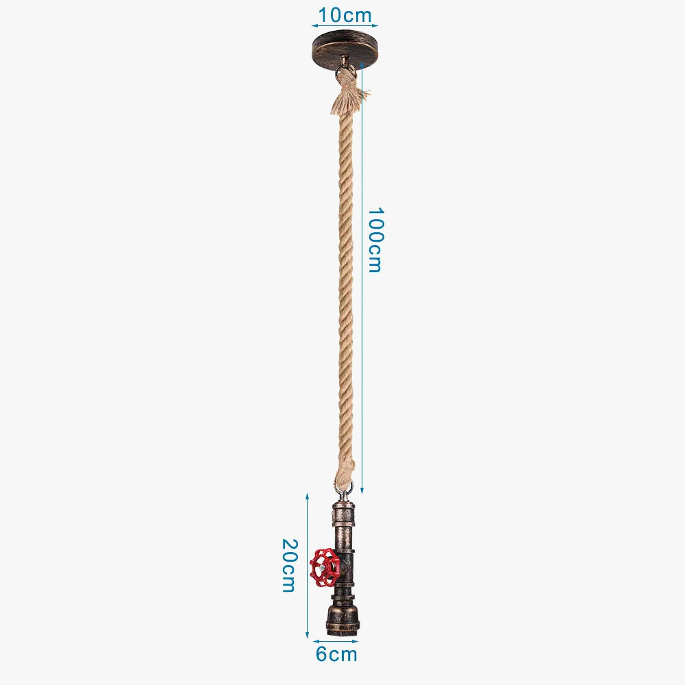 Suspension Loft Steampunk Vintage tuyau d'eau en métal