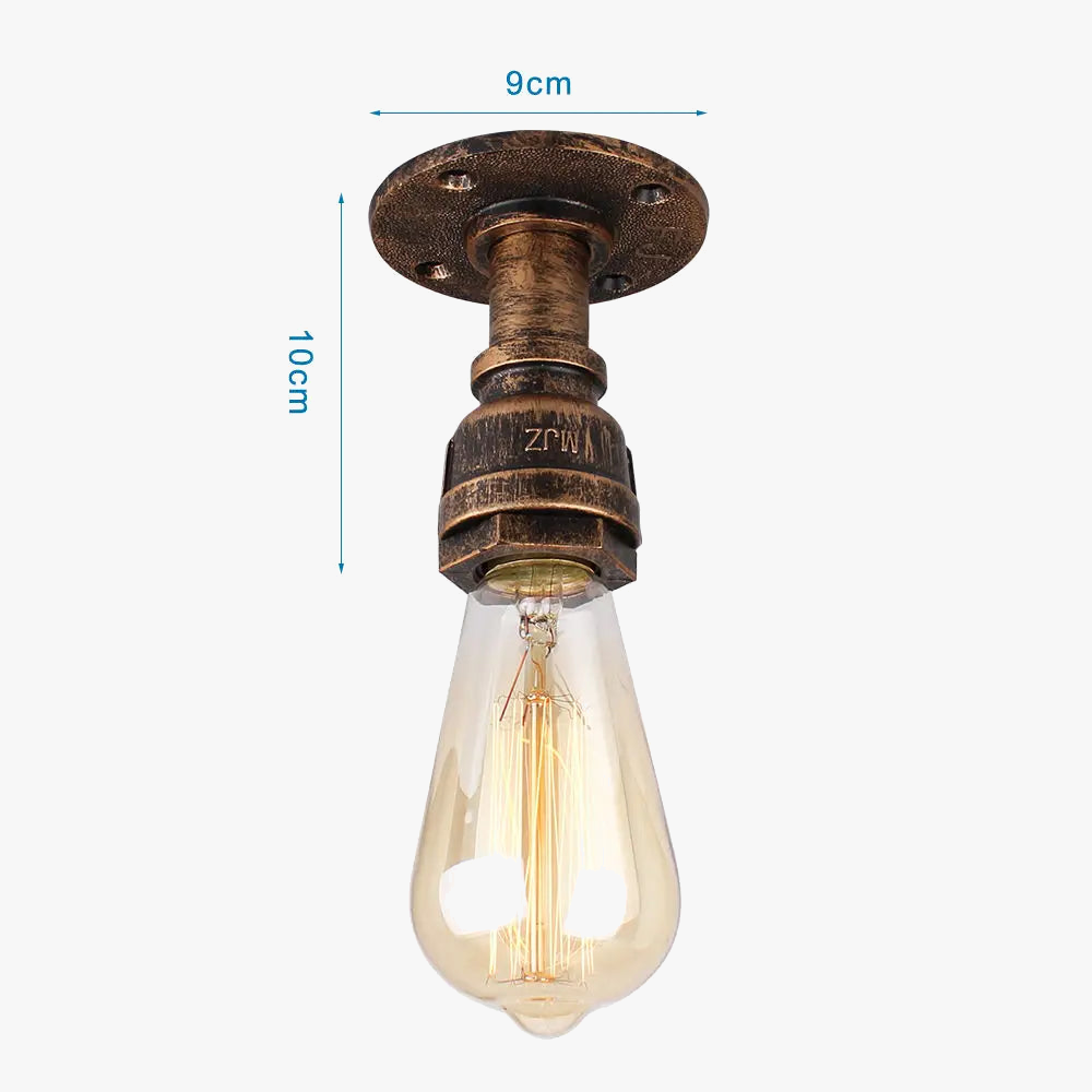 Suspension Loft Steampunk Vintage tuyau d'eau en métal