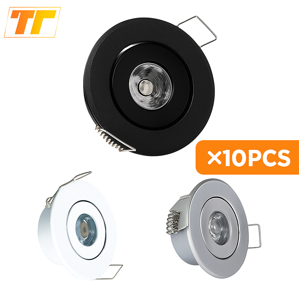 lot de 10 mini spots led intégrés réglables