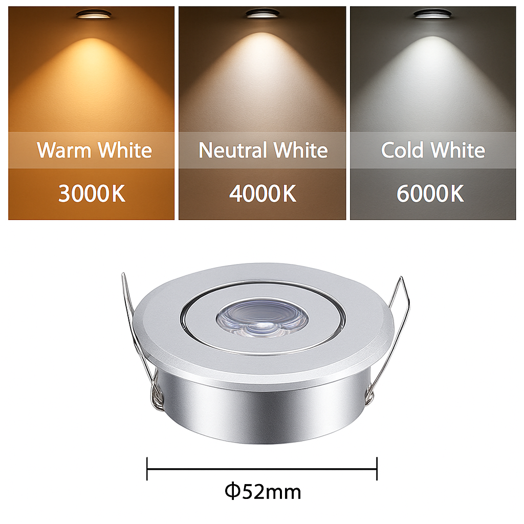 lot de 10 mini spots led intégrés réglables