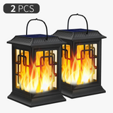 lot de 2 lanternes solaires décoratives à flamme vacillante