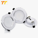 lot de 4 downlight led encastrés ronds argentés