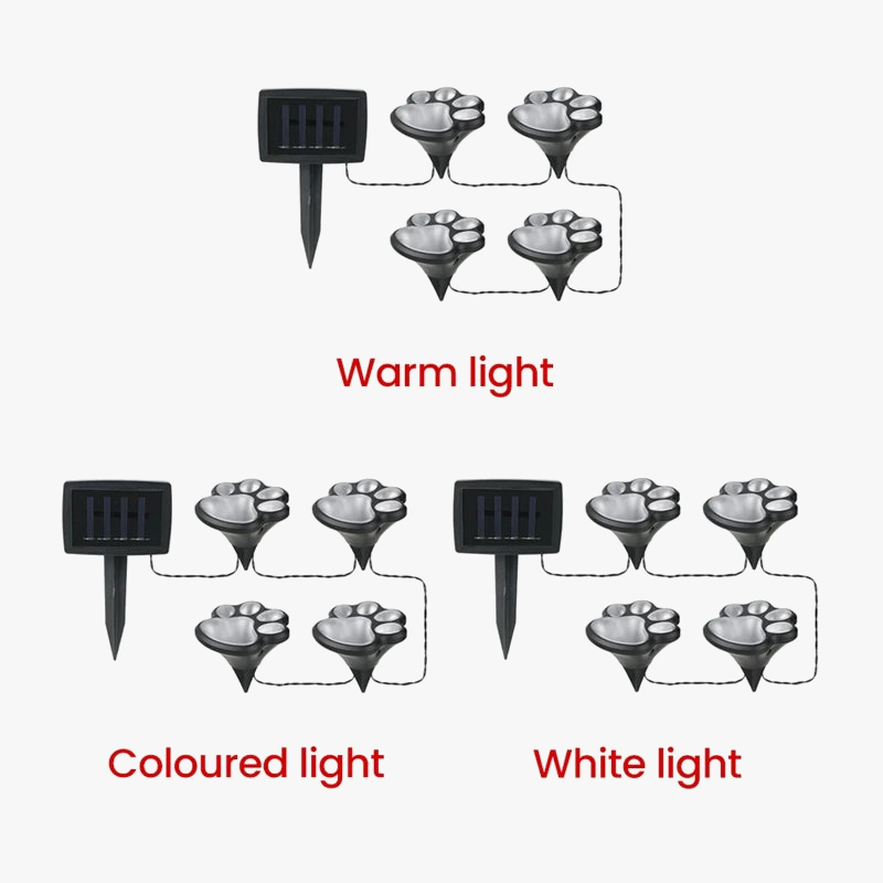 lot de 4 lampes solaires chien pour jardin extérieur animaux