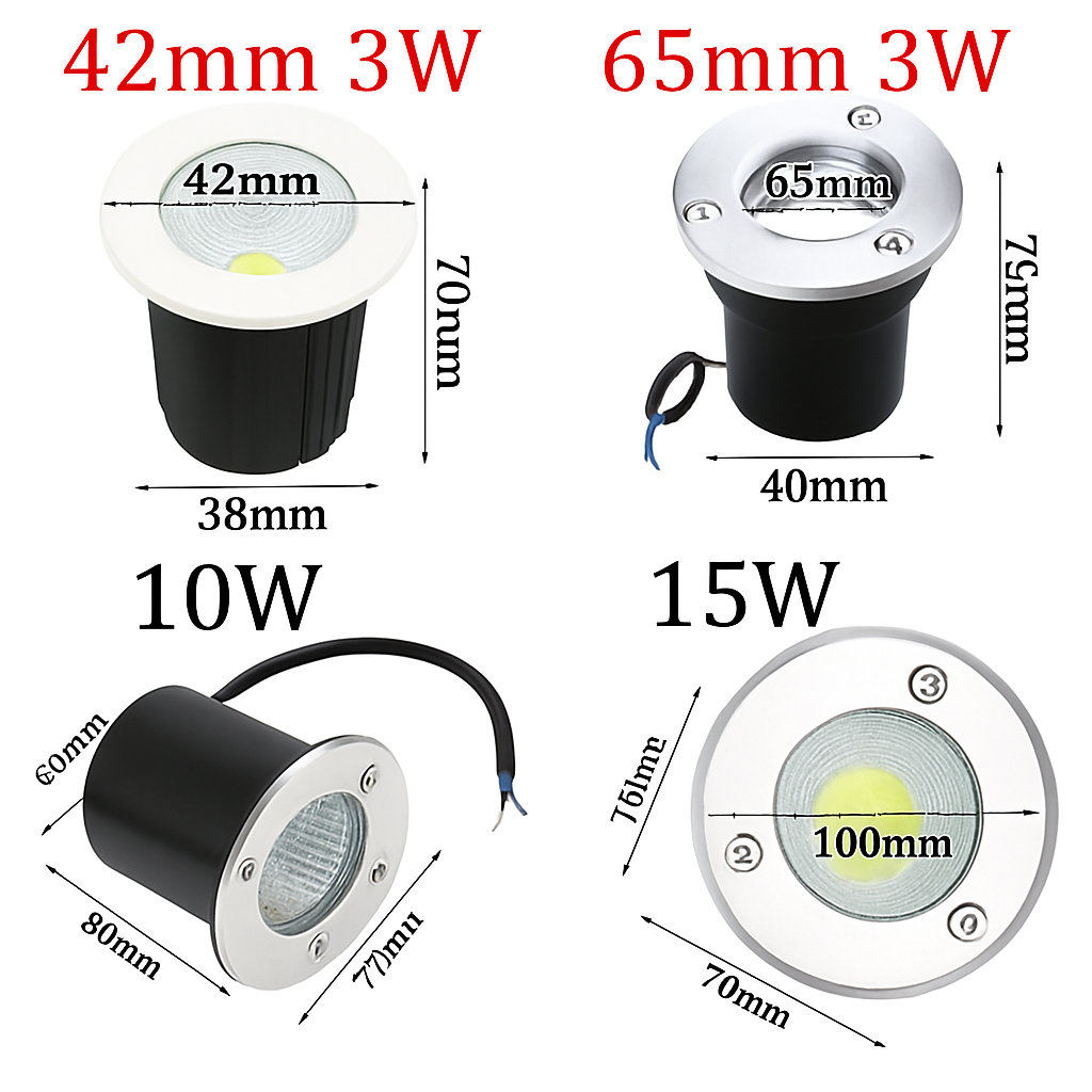 lot de 4 spots led encastrables étanches pour extérieur et jardin